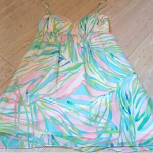 Lilly Pulitzer 100% Silk Pastel Design Sundress